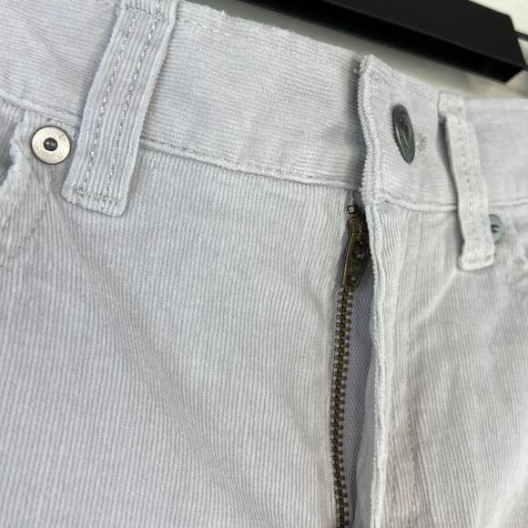 NWT Aerie Corduroy Cutoff Frayed Hem Shorts XS Light Grey Elastic Back Preppy - Picture 4 of 6